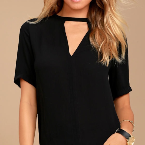 Lulus Simply Sophisticated Black Top - Size S - NWT - Picture 1 of 9